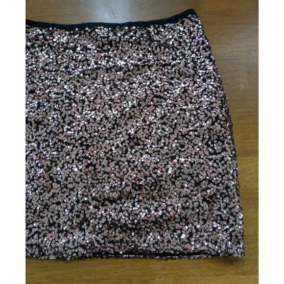 Buddy Love Black Gold Sequin Mini Skirt XL NWT NYE Party Glam Holiday Sparkle - Picture 5 of 8